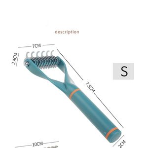 ペットドッグヘアコムの取り外しオープンノットグルーミングシェディングツール