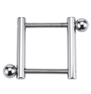 Stainless Steel Penis Bondage Lock Cock Ring Heavy Duty Male Metal Ball Scrotum Stretcher Delay Ejaculation BDSM Sex Toy Men5906948
