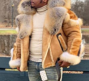 Men039s Down Laamei Fiux Furx Coat Uomini Plus Giaccia invernale Collar maniche lunghe rivestimenti Casual Zipper Mens Giacche e Coats7189469
