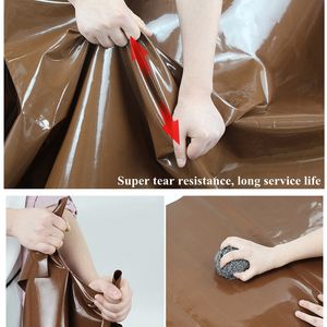 0.4mm Coffee Color Flame Retardant Cloth PVC Coated Rainproof Cloth Outdoor Tarpaulin Garden Awning Waterproof Oilcloth Shading