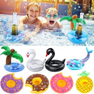 Mini Coconut Tree Animal Shape Inflatable Water Swimming Pool Drink Cup Stand Holder Float Toy Coasters For Beverage Bottle