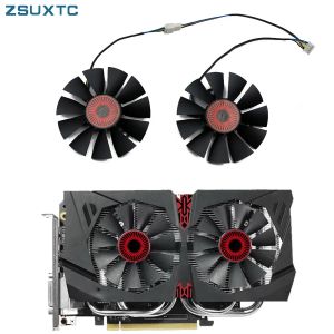 Pedler T128010SH 75mm DC 12V 0.25A ASUS STRIX GTX1060 GTX950 FAN GTX 950 960 1060 ÜCRETSİZ Nakliye ile Grafik Kartı