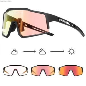 نظارات في الهواء الطلق kapvoe red photochromic cycling نظارات الرجال ركوب النظارات الشمسية النساء نظارات الدراجات uv400 في الهواء الطلق نظارة شمسية y240410