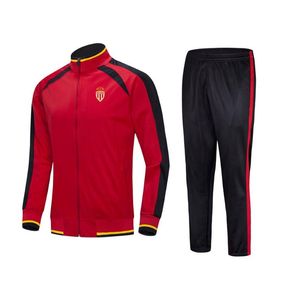 Association Sportive de Monaco Football Club Men's Tracksuits Adult Outdoor Jogging Sacka Jacket Lång ärm Sports Socer Sui239V