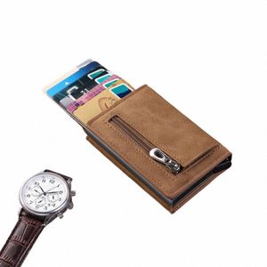Slim Purse Wear Resistant Stora kapacitetskorthållare Män plånbok Faux Leather Men's Fi Mini Purse Supplies för Shop Y3GK#