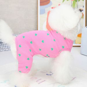 Heart Pattern Pet Dog Clothes Dog Pajamas Jumpsuit Pyjamas Pullover Hoodie Vest Onesie Overalls For Small Dogs Yorkshire Terrier