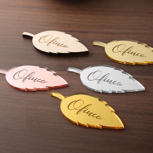 Laser in legno personalizzato Cut Nomi degli ospiti Place Tag segni di legno personalizzati Tabella Nome della piastra di nozze Place Tags Regalo