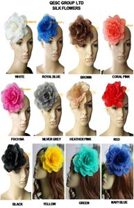 Yüksek kaliteli 15 cm Sinamay Fascinator Hat için Yumuşak İpek Çiçeği Yaz Fedorahair Aksesuar ve Düğün Başlığı1152807