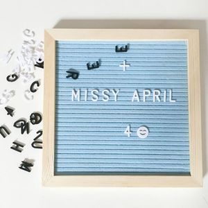 Hot Beautiful Felt Letter Board Wooden Frame Changeable Symbols Numbers Characters Message Boards for Home Office Hogard