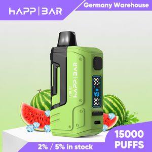 VAPER 15K HAPP BAR DISPOBLE VAPE Två arbetsmodeller Max 30W Big Vapor E Cigarett Pk Hero 12K Puffs