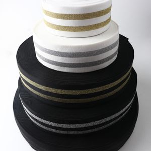 40Mm Thick Striped Elastic Band Pants Waist Sealing Rubber Band Wide Flat Elastic Striped Webbing Accessories Sewing Accessories