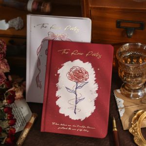Notebooki Mr. Paper Hardbound Rose Epic Series Ins ręcznie malowany roślina i ilustracja kwiatów Notebook Rose Notebooki i czasopisma