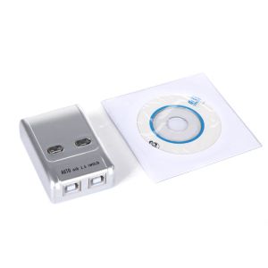 Nav MTviki USB2.0 Auto Selector Switch Printer 2 Port Flash Driver Mouse Sharing Switcher HotKey Software Control MTSW221CH