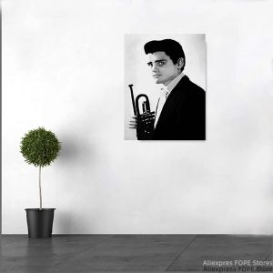 Chet Baker - Tromba, voce Chet Baker - Cool, West Coast Jazz Style Canvas Pinting Poster Stampa Arte per soggiorno per soggiorno