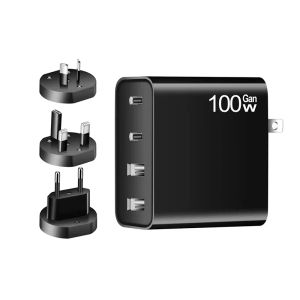 Lieferungen USB C -Wandladegerät, 100W PD 3.0 4port Gan Fast Ladegerät Typ C Ladestraft -Adapter -Reise -Ladegerät für MacBook, Laptop, iPad