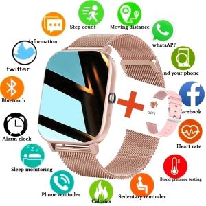 Relógios 2024 Novo relógio inteligente Women Women Touch Bracelet para Android iOS GPS Rastreador de fitness Pressão sanguínea smartwatch Men+Box