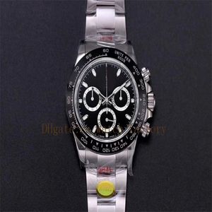 Mens Watch 904L Steel AR Factory CAL 4130 Movement Automatic Watches Mens Black Dial Ceramic Bezel 116500LN Chronograph Watches Wi2240