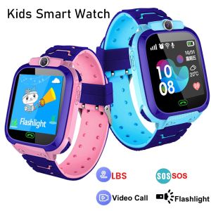 Uhren Kides Smart Watch Sim Card SOS Notruf für iOS Android Phone Smartwatch HD Fotografie Kamera LBS Standort Kindergeschenke