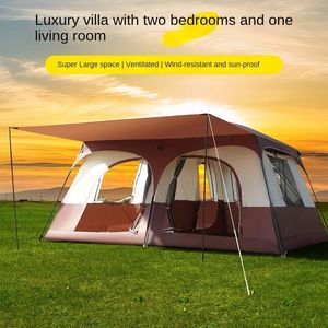 Tents And Shelters Outdoor Travel Sunproof Waterproof Mosquitoproof Large Tent Camping Multi-person Two-room One-room