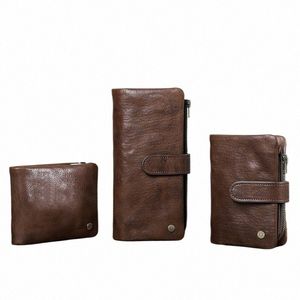 Contato de couro genuíno homem carteira casual bifold rfid hasp zíper bolso de bolso de bolso masculino de bolsa de bolsa de bolsa mey bolsa de bolsa r0xe#