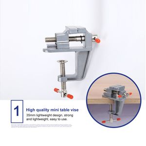 2022 Aluminum Miniature Small Jewelers Hobby Clamp On Table Bench Vise Mini Tool Vice Muliti-Funcational Vise Repair Tool