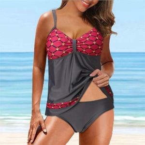 MEDIA DE MUNDA FUNHOR 2024 TANKINI SET SEXY VINTAGE BATUMY CONTROL PLUS TAMINHA TAMANHO DOIS PECE