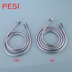 PVC High Pressure 1.5m/2m Thickening anti-winding Smooth Shower Hose For Bath Handheld Shower Head Flexible Shower Hose.