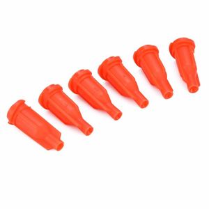 50st orange spruta tips Caps Injector Dispenser Dispensing Needle tätning Plug spruta Cap Sortiment för lagring av lim