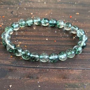 MG1834 BIDED MG1834 NATURAL 8 mm clorito verde Phantom Quartz Bracelet Chakra Healing Gemstone RECONECIMENTO DE ENERGIA Jóias Drop de Dhw3x