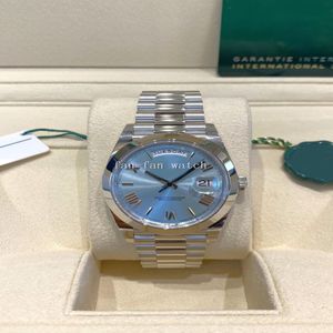 2023 QC Automatisk rörelse Titta på Platinum Ice Blue Day-Date 40 2022 Titta 40mm 2282063024