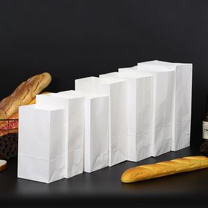 10/20st Brown Kraft Paper Bag Presentväskor Packing Biscuits Food Bread Cookie Nuts Snack Baking Package Takeout Eco-Friendly Bag66