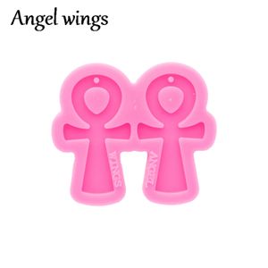 DY0321 Cross shapes Earrings Resin Mold, Art DIY Silicone Craft Molds, Heart Love Mould To for Epoxy Resin Jewellery Making