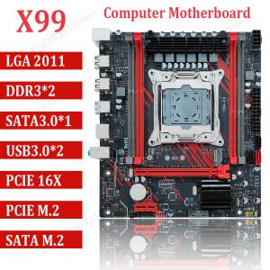 Moderbrädor X99 Moderkort LGA20113 Dual Channel DDR3 1866MHz USB3.0 PCIe SATA M.2 SSD -minne upp till 128G Desktop Computer Motherboard