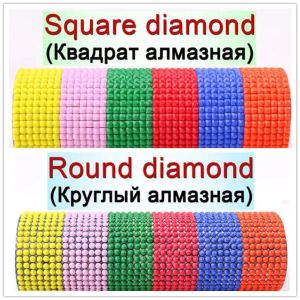 DPSPRUE Full Diamond Paint Malut Titch z mechanizmem zegara Mozaika 5D DIY Square Round Flower 3D Haftowanie HG22