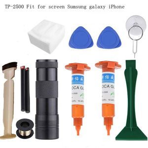 Высококачественный 2pcs Original TP-2500 Loca UV Liquid Optical Clear Clear UV-клей для сенсорного экрана Sumsung Galaxy iPhone+Нович