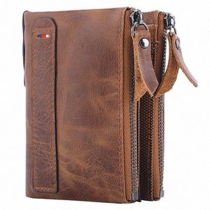 män plånböcker 100% äkta ko läder kort korthållare läder män handväska högkvalitativ lyxmärke manlig plånbok a1dq#