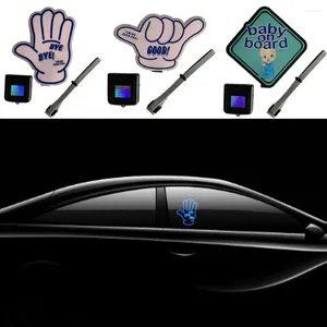 Window Stickers Fashion Car Decoration Sticker Decals Safety Signs Windshield LED