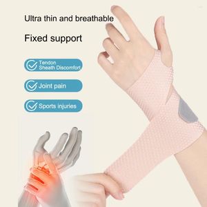 Handledsstöd unisex wrap band rem justerbar träning träning handskydd ultra tunn dubbel kompression för artrit tendonit