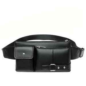 Midjepåsar Fanny Pack Black Waterproof Money Belt Bag Män Purse Teenagers reseplånbok Male Outdoor Sports241C