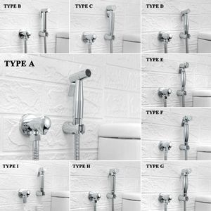 Dusche Dusche Toilette Bidet Sprayer Kit Chrom poliertes Messing Badezimmer Wandhalterung Einzelkaltes Ventil Handheld Bidet Shattaf Set