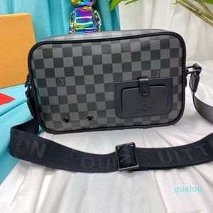 24SS maschile designer di lusso alfa borsa a tracolla incrociata 27 cm