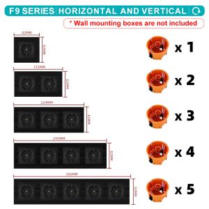 SRAN European Standard Electrical outlets, Aluminum Alloy Panel 82*82mm, 220v 16A wall socket eu for home appliance