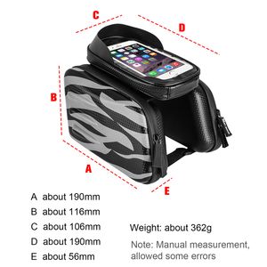 Западный велосипедный велосипедный велосипедный пакет с водонепроницаемыми 6.0 -дюймовыми мешками для мобильных телефонов для велосипедных велосипедных велосипедных велосипедных велосипедов.
