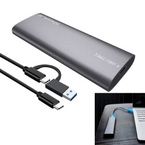 Muhafaza USB3.1 M.2 SATA SSD Muhafaza Mobil Kılıf NGFF/NVME Protokolünü Destekler Typec Taşınabilir Harici SSD Kutusu Gen2 10Gbps Mkey