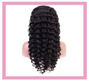 Indian Raw Human Virgin Hair Lace Front 13x4 Wig Deep Wave Spets Front Wig 1032 tum Deep Curly Whole2532905