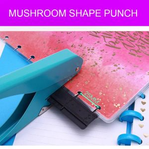 Punch Mushroom Hole Shape Paper Hole Puncher Ttype Creative DIY Paper Cutter Looseleaf Manual Puncher Craft Machine