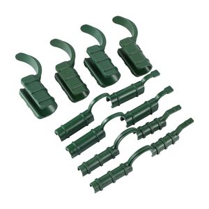 4pcs de estufa moldura de tubo de tubo de tubo de cachorro Clamp Glamp Garden Pilar de suporte ao jardim Acessórios da rede de rede de acessórios de plástico FILME