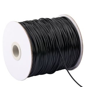 2 мм Черный белый восковый шнур 10 метров/лот восковой шнур для шнурного шнурного ожерелья для ремонта для изготовления ювелирных изделий