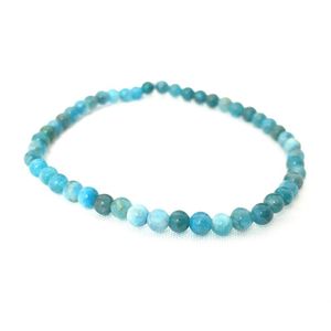 MG0101 in rilievo MG0101 Bracciale apatite blu a livello all'ingrosso 4 mm Mini gioielli gemme design di gioielli Yoga Mala Energy Drop Delivery Bracelets Dhbad