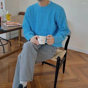 Suéteres masculinos masculino malha de suéter quente pulôvers harajuku redonda pescoço homem jumper casual malhas malhas mole